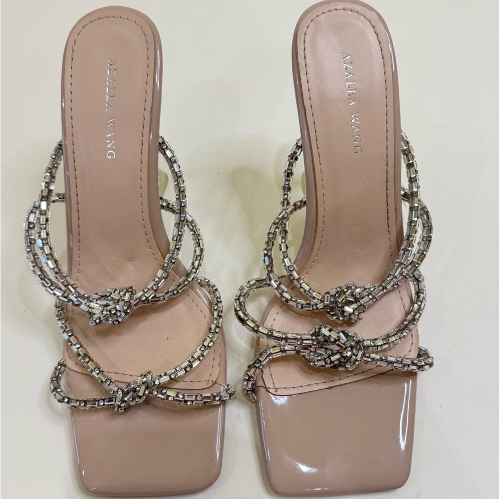 Azalea Wang Nude Strappy Heels